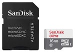 Ficha técnica e caractérísticas do produto Cartão 16Gb Micro Sd com Adaptador Sd - Sandisk - Até 48Mb/S - Classe 10 - Sdsqunb-016G-Gn3ma