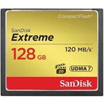 Ficha técnica e caractérísticas do produto Cartão 128gb Compact Flash Sandisk Cf Extreme 120mb/s