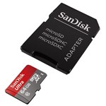 Ficha técnica e caractérísticas do produto Cartão 64gb Micro Sd com Adaptador Sd Sandisk Sdsdqua-064g-Uq46a
