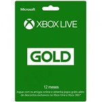 Ficha técnica e caractérísticas do produto Cartão Código Microsoft Xbox Live 12 Meses Gold - JOGM0131