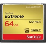 Ficha técnica e caractérísticas do produto Cartão Compact Flash 64GB SanDisk Extreme 120MB/s (800X)