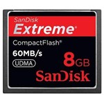 Ficha técnica e caractérísticas do produto Cartão Compact Flash 8Gb Sandisk Extreme 60Mb/S