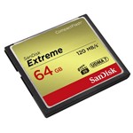 Ficha técnica e caractérísticas do produto Cartão Compact Flash Cf 64gb Sandisk Extreme 120mb/s