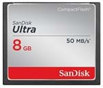 Ficha técnica e caractérísticas do produto Cartão Compact Flash 32Gb SanDisk Ultra de 50mb/s