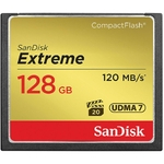 Ficha técnica e caractérísticas do produto Cartão Compact Flash Sandisk Extreme 128GB 120MB/S