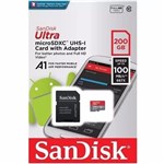 Ficha técnica e caractérísticas do produto Cartão de Memória 200gb Micro Sd Ultra 100mbs Classe 10 Sandisk