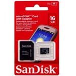 Ficha técnica e caractérísticas do produto Cartão de Memória 16 Gb Sandisk