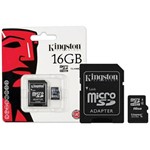 Ficha técnica e caractérísticas do produto Cartão De Memória 16gb Classe 10 Kingston Micro Sd