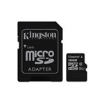 Ficha técnica e caractérísticas do produto Cartao de Memoria 16GB Classe 10 Kingston Micro SDHC ADAPT SD UHS-I 45MB - SDC10G2/16GB