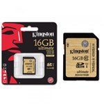 Ficha técnica e caractérísticas do produto Cartão de Memória 16GB Classe 10 Kingston Secure Digital Ultimate SDHC UHS-I SDA10/16GB