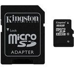 Ficha técnica e caractérísticas do produto Cartão de Memória 16Gb com Adaptador Sd 25587-7 Kingston