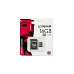 Cartao de Memoria 16gb Kingston Micro Sd C/ Adapt