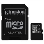 Ficha técnica e caractérísticas do produto Cartão de Memória 16gb Micro Sd com 1 Adapter - Kingston