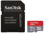 Cartão de Memória 16GB Micro SD SanDisk - Classe 10 Ultra