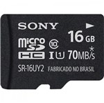 Ficha técnica e caractérísticas do produto Cartao de Memoria 16Gb Micro Sdhc com Adaptador Classe 10 Sr-16Uy2 Sony