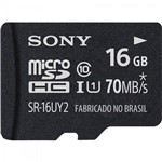 Ficha técnica e caractérísticas do produto Cartão de Memória 16gb Micro Sdhc com Adaptador Classe 10 Sr-16uy2 Sony