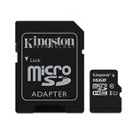 Ficha técnica e caractérísticas do produto Cartao de Memoria 16gb Microsd Kingston Classe 10 com Adaptador - Sdcs/16gb