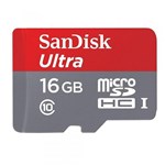 Ficha técnica e caractérísticas do produto Cartao de Memoria 16GB MicroSdhc Ultra Class10 C/ Adapt - Sandisk