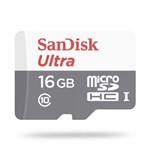 Ficha técnica e caractérísticas do produto Cartão de Memória 16Gb Sandisk Ultra Classe 10