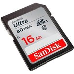 Ficha técnica e caractérísticas do produto Cartão de Memória 16GB Ultra SDHC UHS-I Classe 10 80MB/s a Prova de Água