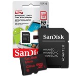 Ficha técnica e caractérísticas do produto Cartão de Memoria 128gb Micro Sd CL10 80Mb/s SDSQUNC Sandisk