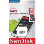 Cartão de Memória 128gb Micro Sd Ultra 80mbs Classe 10 Sandisk