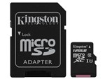 Ficha técnica e caractérísticas do produto Cartao de Memoria 128GB MicroSD Kingston Classe 10 com Adaptador - SDCS/128GB