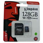 Ficha técnica e caractérísticas do produto Cartão de Memória 128gb ORIGINAL Kingston Classe 10