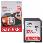 Ficha técnica e caractérísticas do produto Cartão de Memória 128gb Sdhc Ultra 80mbs Sandisk