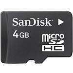 Cartão de Memória 4GB Micro SD com Adaptador SD - Sandisk