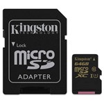 Ficha técnica e caractérísticas do produto Cartão de Memória 64GB Classe 10 Micro Sdca10/64gb Kingston