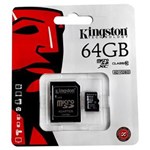 Ficha técnica e caractérísticas do produto Cartão de Memória 64Gb Classe 10 Micro Sdxc Sd Kingston
