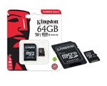 Ficha técnica e caractérísticas do produto Cartão de Memória 64gb Kingston + Adaptador