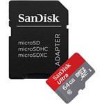 Ficha técnica e caractérísticas do produto Cartão de Memoria 64Gb Micro Sd com Adapt Cl10 80Mb/S Plus Sdsqunc-064G Sandisk Ultra