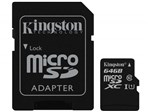 Ficha técnica e caractérísticas do produto Cartão de Memória 64GB Micro SDHC Classe 10 - com Adaptador Kingston SDC10G2