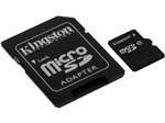 Ficha técnica e caractérísticas do produto Cartão de Memória 64GB Micro SDHC com Adaptador - Kingston SDC10