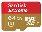 Cartão de Memória 64GB Micro SDXC Classe 3 - com Adaptador SanDisk Extreme