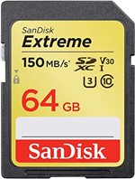 Ficha técnica e caractérísticas do produto Cartão de Memória 64gb Sdhc Extreme 150mbs V30 U3 4K Sandisk