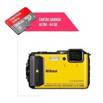 Ficha técnica e caractérísticas do produto Cartão de Memória 64gb Ultra para Câmera Nikon Coolpix Aw 130