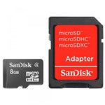 Ficha técnica e caractérísticas do produto Cartão de Memória 8Gb Classe 4 Sandisk