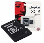 Ficha técnica e caractérísticas do produto Cartão de Memória 8GB Micro SD C/ Adapt SD - Kingston
