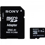 Ficha técnica e caractérísticas do produto Cartão de Memória 8gb Micro Sdhc com Adaptador Classe 4 Sr-8c4 Sony