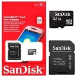 Cartão de Memória + Adaptador SD Sandisk Original 32Gb para Celular Samsung J7 Pro Classe 4