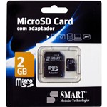 Ficha técnica e caractérísticas do produto Cartão de Memória C/ Adaptador - 2GB - Smart