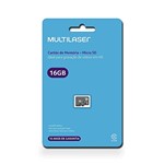 Ficha técnica e caractérísticas do produto Cartão de Memória Classe 10 16GB Preto Multilaser - MC143