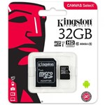 Ficha técnica e caractérísticas do produto Cartâo de Memoria Classe 10 Kingston Micro Sd Hc 32gb 80Mb/s