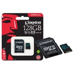 Ficha técnica e caractérísticas do produto Cartao de Memoria Classe 10 Kingston SDCG2/128GB Micro Sdxc 128GB 90R/45W Uhs-I U3 V30 Canvas Go