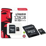 Ficha técnica e caractérísticas do produto Cartao de Memoria Classe 10 Kingston Sdcs/128GB Micro Sdxc 128GB 80R/10W Uhs-I U1 Canvas Select