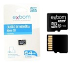 Ficha técnica e caractérísticas do produto Cartão de Memória Exbom 64 GB Micro SD Classe 6