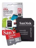 Ficha técnica e caractérísticas do produto Cartão de Memória 32Gb Classe 10 Sandisk Original Micro Sd